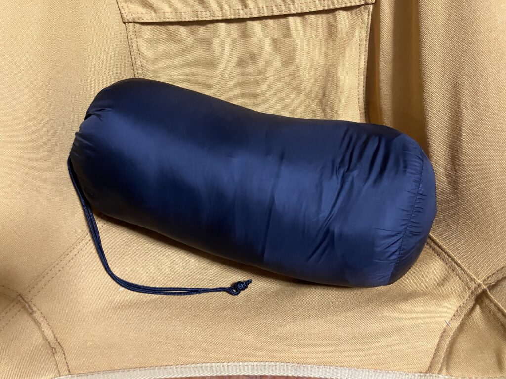 実際の寝袋の写真